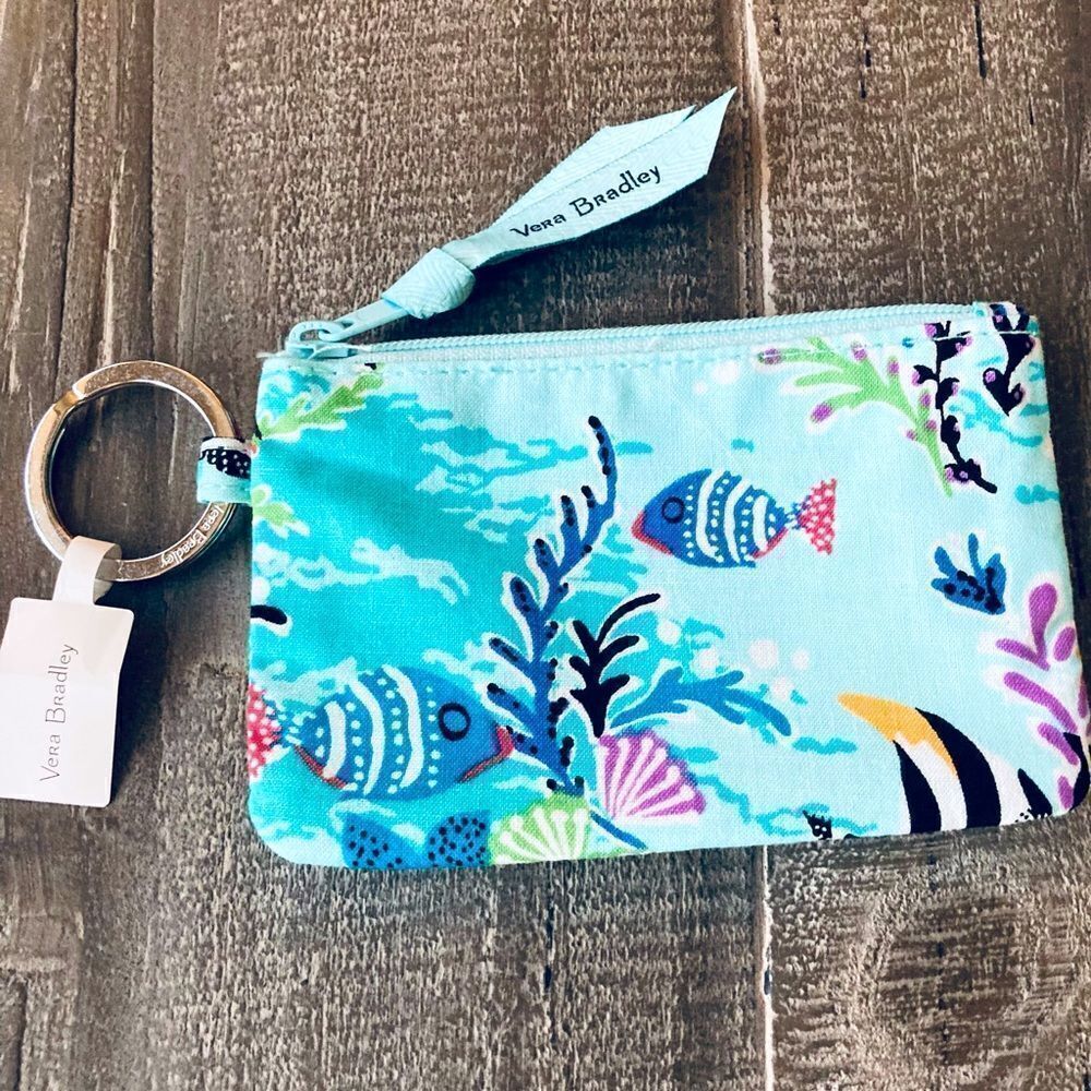 Vera Bradley Antilles Treasure Zip ID Holder Pouch